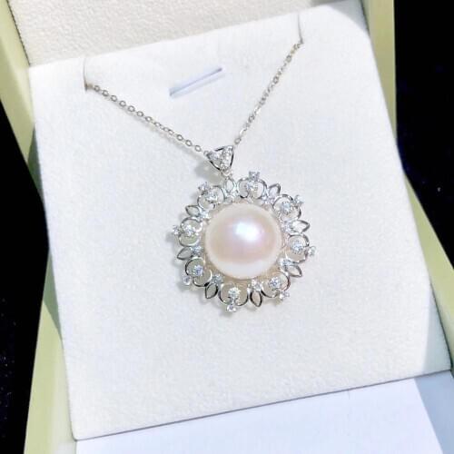 Classical New 925 Sterling Silver Pendant Base Settings Mountings Findings Parts for Pearl Coral Jade Beads Stones Crystal