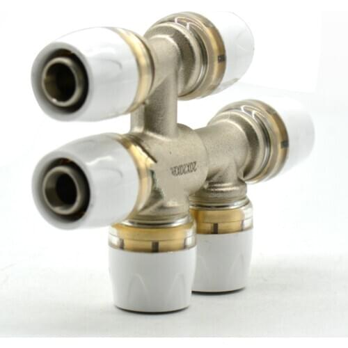 Heating Radiator Equal Diameter 6-Way Quick Connector Adaptoaluminum-plastic Tube Joint Pipe Fitting Adapter quick plug