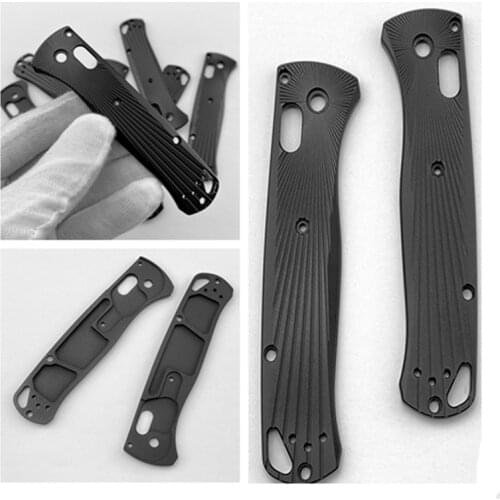 A Pair Folding Knife Accessories Aluminum Knife Shank Handle Grips For Benchmade Bugout 535
