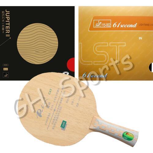 Pro Combo Racket Palio CAT Table Tennis Blade with Yinhe JUPITER II and 61second Lightning DS
