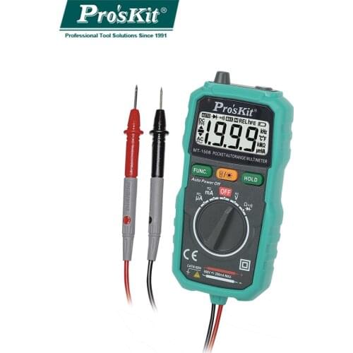 Proskit MT-1508 Multimeter Smart Pocket Type Automatic Range Digital Accurate Measuring Anti-Burn High Precision Multimeter