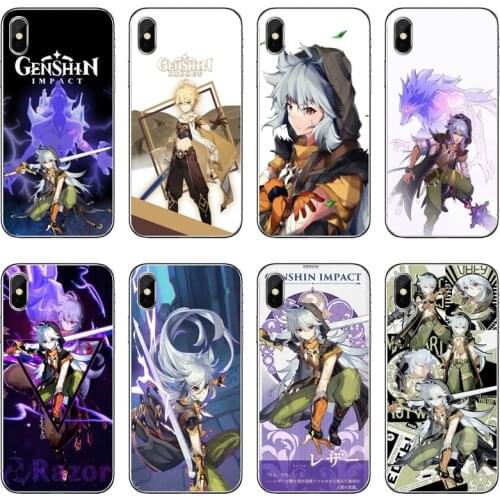 Genshin Impact razor Transparent Phone Case For iPhone 12 11 Pro Max Mini XS Max XR X 8 7 Plus 6 6S Plus 5 5S SE 2020