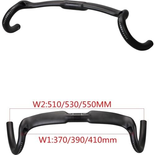 2021 new Carbon Gravel handlebar Big Flare Bar Cyclocross Road Bike handlebars 400/420/440mm carbon fiber bicycle handlebar