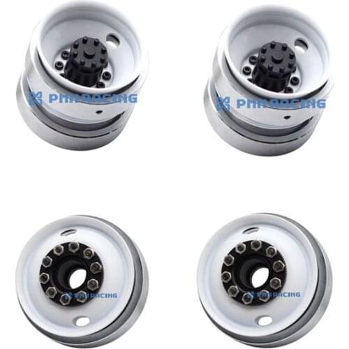 Metal Lock Tires Front and Rear Wheels for 1/14 Tamiya RC Truck Trailer Tipper Scania MAN Benz Actros Volvo Car Diy Parts