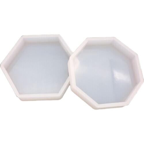 Nordic Geometry Style Silicone Mold DIY Crystal Epoxy Octagonal Table Mold High Mirror Plaster Aromatherapy Car Decoration Mould