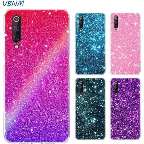 Glitter Sparkles Bling Pattern Silicone Case For Xiaomi Redmi Note 10 9 8 lite A3 S2 5X 6X CC9 CC9E 9SE 8SE 9T F1 Bags Cover