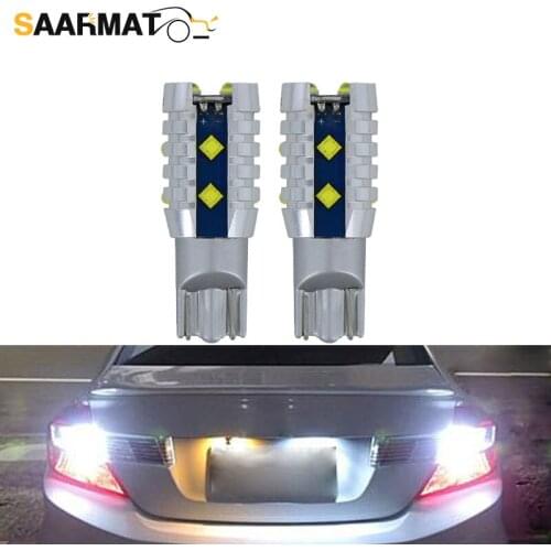 2Pcs DC 12V T15 LED White 912 921 W16W led Bulbs For Honda Kia Nissan Toyota Backup Reverse Lights & Rear Fog Lamp