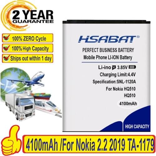 Top Brand 100% New 3500mAh HQ510 Battery for Nokia 2.2 2019 TA-1179 TA-1183 TA-1188 TA-1191 WT130 Batteries