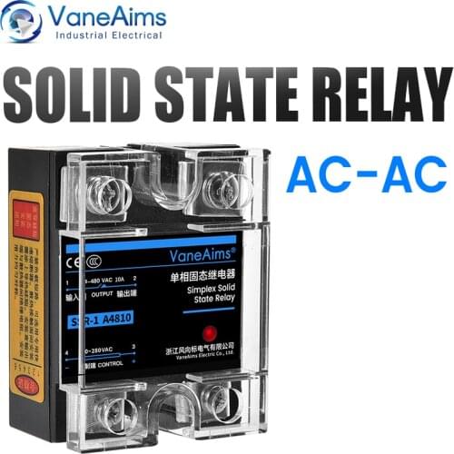 Solid State Relay SSR-1 10A25A40A60A80A100A120A Input 3-32VAC Output 24-480VAC Cover Protection Send Thermal Grease And Scrap