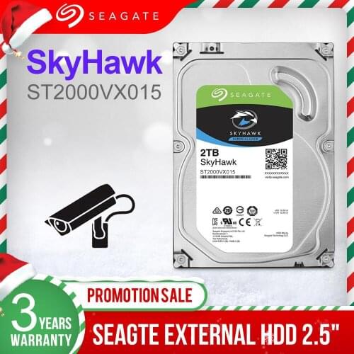 Seagate 2TB 3.5" Video Surveillance HDD Internal Hard Disk Drive 5900RPM SATAIII 6Gb/s 64MBCache HDD For Security ST2000VX008