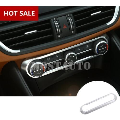 For Alfa Romeo Stelvio Giulia Inner Console Air Condition Button Frame Cover 2017-2019 1pcs Car Accessories Interior Car Decor