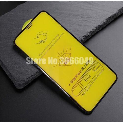 6D Full Cover Tempered Glass Film for iPhone XS Max Full Curved Edge 9H Hardness Anti-Explosion Screen Protector for iPhone XR