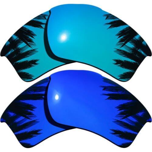 Ice Blue Mirrored & Purple Mirrored Polarized Replacement Lenses for Half Jacket 2.0 XL Frame 100% UVA & UVB