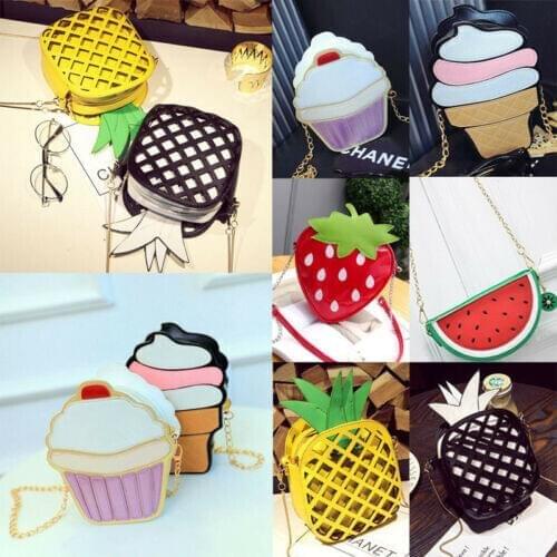 Women Girls Fruit Coin Purses Cute Shoulder Bag Tote Purse Crossbody Bags Handbag Wallets