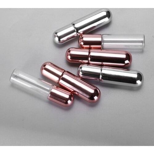 10pcs 5ml Glass Roll-on Bottles With Stainless Steel Roller Balls Empty Essential Oil Perfume Refillable Bottles Makeup Tools
