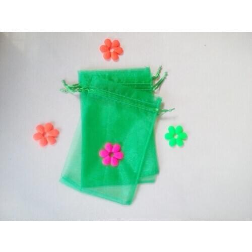 1000pcs Grass green organza gift bags party bags 9x12cm for women event wed Drawstring bag Jewelry Storage Bag diy accessories