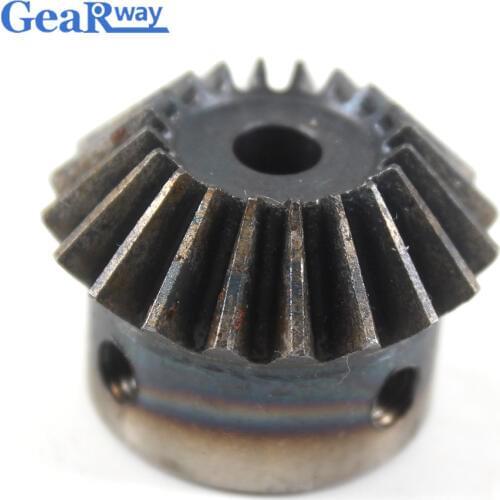 2pcs 1.5Module 20T Bevel Gear 1:1 Ratio 6/8/10/12mm Inner Bore 90 Degrees Metal Bevel Gear Drive 20Teeth Commutation Steel Gears