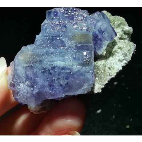 41.6gNatural Yaogang County ladder fluorite and crystal symbiotic mineral specimen healing stone decorative QUARTZ GEM