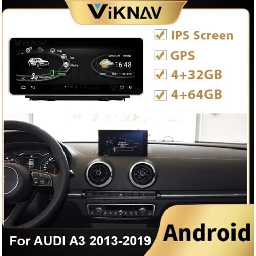 GPS Navigation Car Radio for Audi A3 2014 2015 2016 2017 Android Auto Audio Stereo Receiver Multimedia Player Tape Recorder