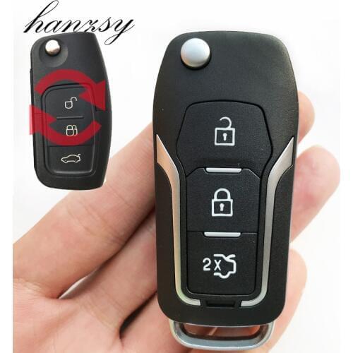 3 Buttons Car key Case shell For Ford C Max S Max Galaxy Focus Fiesta Ecosport Kuga Escape Modified Flip Folding key fob Cover
