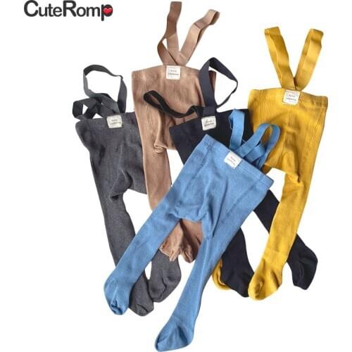 Baby Tights Cotton Pantyhose Newborn Baby Stockings High Waist Cross Straped Baby Leggings Boys Girls Pants 0-3 Years kids thing