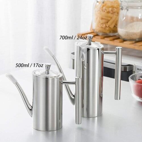 500/700ml Stainless Steel Olive Oil Bottle Vinegar Dispenser Sauce Seasoning Batcher Can Pots Oil Container Kitchen Cooking