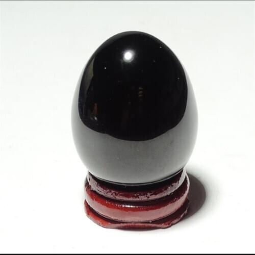 Gemstone egg 1 pcs 50*30mm Natural Black Obsidian egg Crystal Balls Healing Chakra Reiki Balls for decoration