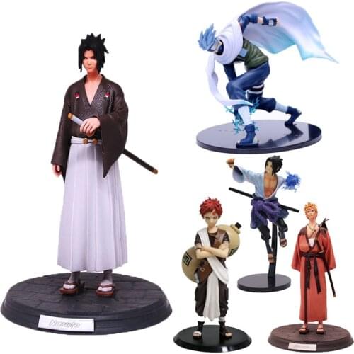Naruto Shippuden Uchiha Sasuke Uzumaki Naruto Kakashi Action Figure GK Japanese Anime PVC Model Figma Toys New Hot Ornament