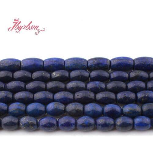 8x10,8x12mm Smooth Olivary Dyed Blue Lapis Lazuli Stone Loose Beads For DIY Necklace Bracelets Jewelry Making 15" Free Shipping