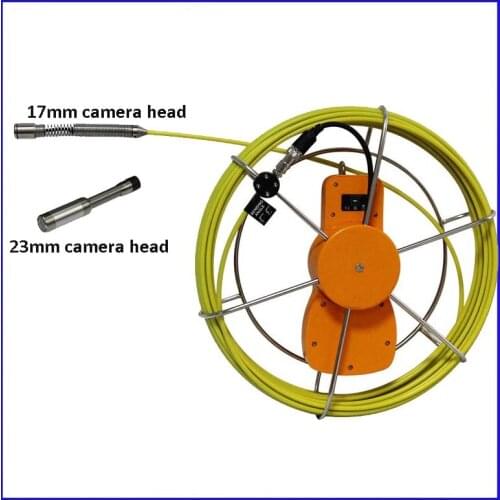 17mm camera head and 23mm with 35m cable for pipe inspection camera