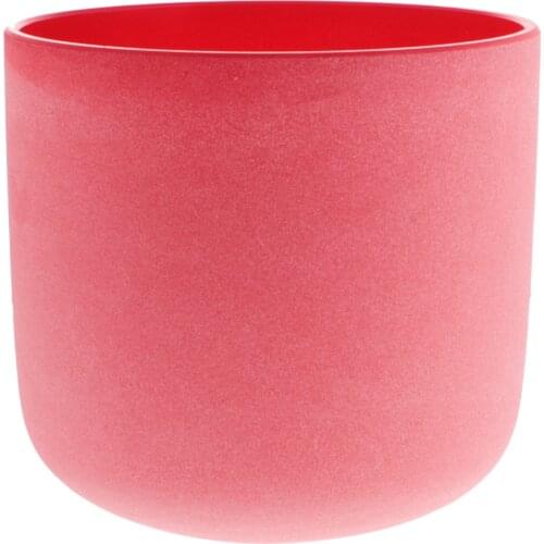 Crystal Singing Bowl C Note E Note Set for Frosted Quartz 7 Inch