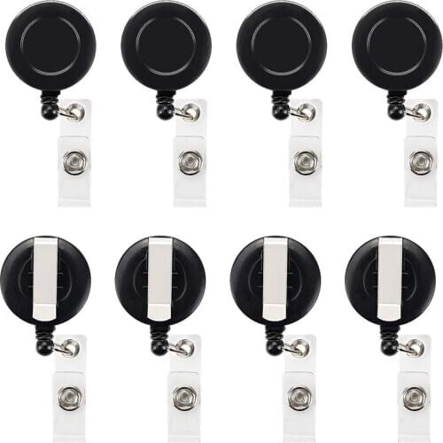 ID Badge Holder Retractable, 40 Pcs Retractable Keychain Retractable Badge Holder Reel Clip Retractable Lanyard Key Holder for I