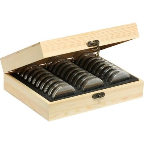 30 grid commemorative coin collection wooden box Coin storage box Collection box 20/25/30/35/40mm universal