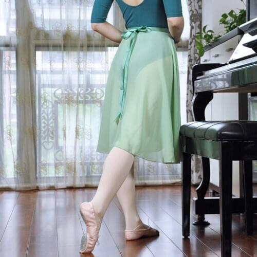 Soft Ballet Dance Skirts For Women Green Ballerina Clothes Professional Ballet Tutu Dance Costume Gymnastics Dance Wear JL1418