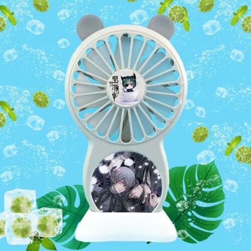 [MYKPOP]Black Butler Portable Rechargeable Foldable Mini Fans with USB Amine Fans Collection SC20070315