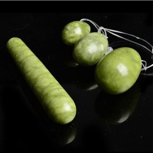 Natural Green Jade Yoni Egg Set Kegel Jade Eggs Tightening Vaginal Jade Egg Body Yoni Massage Kegel Muscle Exerciser Health Care
