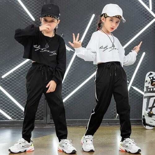 Jazz Dance Clothes For Kids Hip Hop Dance Outfits Cheerleader Costume Fall Teenage Girls Clothing Street Outfits DL6785