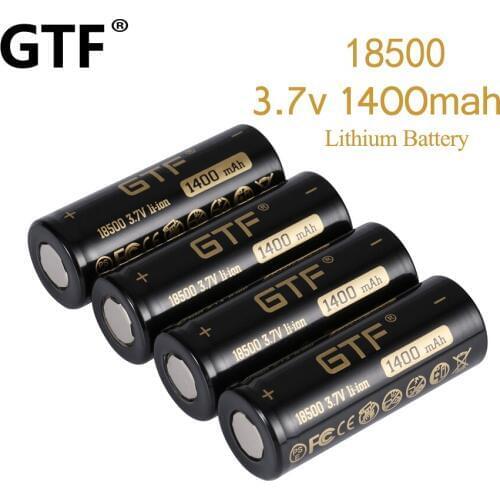 New 18500 Battery 3.7V 1400mAh ICR18500 Rechargeable Lithium Bateria for Torch Toys LED Flashlight Recarregavel 18500 Cells