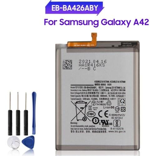 Original Replacement Battery EB-BA426ABY for Samsung Galaxy A42 5000mAh Phone Battery + Free Tools
