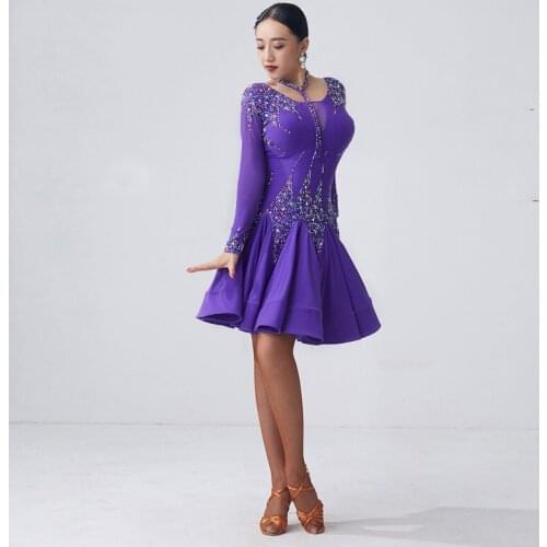 Latin dance dress Flamengo tango Dress for dancing Rumba/ChaCha latin dance dress womenL-2055