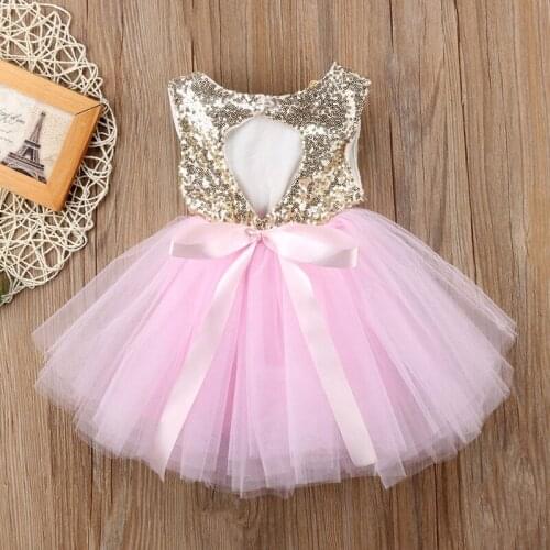 Newborn Baby Kids Tutu Dress Sequin Summer Toddler Girl Cutout Heart Dresses Flower Girl Christmas Halloween Outfits Sleeveless