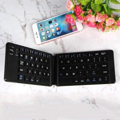 Portable Ultra Thin Light Mini Bluetooth 3.0 Folding Keyboard Wireless Rechargeable Keypad For IOS/Android/Windows Ipad