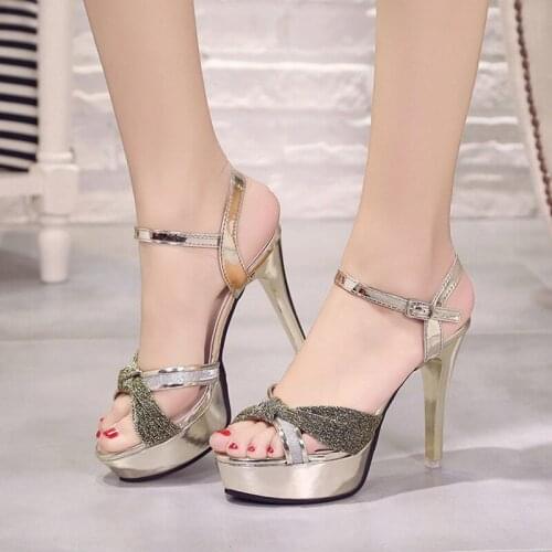 Sexy High Heels Shoes Women Pumps Peep Toe Platform Heels Women Shoes Party Buckle Strap Wedding Shoes Woman high heel