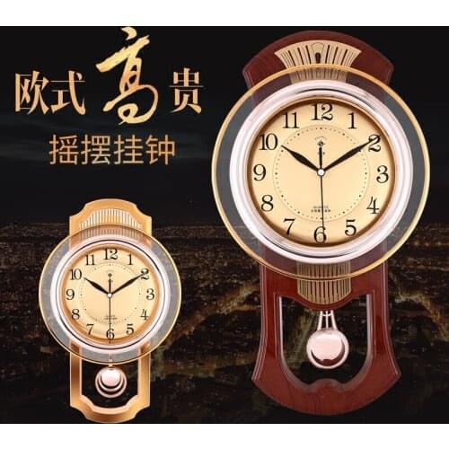 Luxury Modern Silent Metal Large Wall Clock Swing Wall Clocks Gold Living Room Japenese Home Decor Wall Digital Clock Europe New