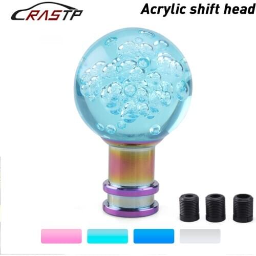4 Color 91mm Youthful Car Styling Crystal Bubble Crystal clear Shift Gear Knob Transparent Colorful Gear Shift Knob RS-SFN081