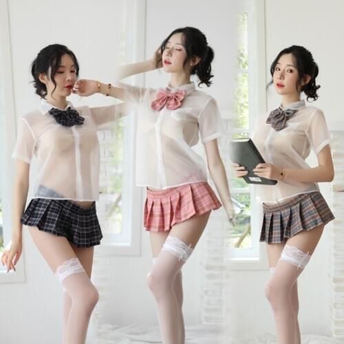 Sexy school uniform plaid sex skirt schoolgirl uniform erotic cosplay Sexy lingerie adult couple sex game erotic student uniform