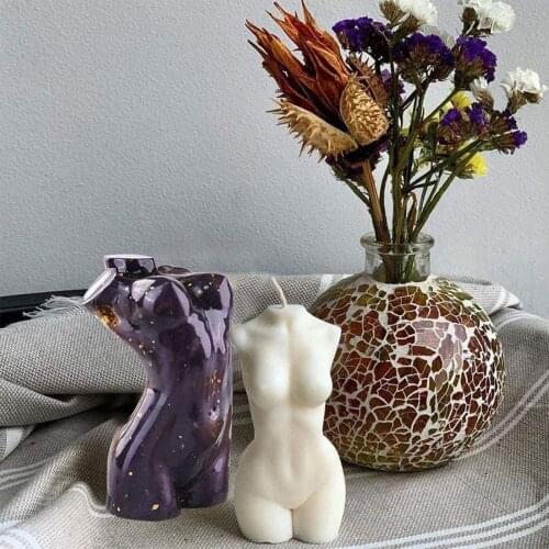 Silicone Candle Mold for DIY Candle Making Creative Molds for Wax Candle 3d Nude Torso Candle Molds 2021 Candle Accessories