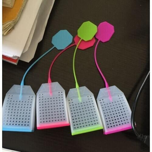Candy color silicone tea bag lazy supplies tea maker (random colors)