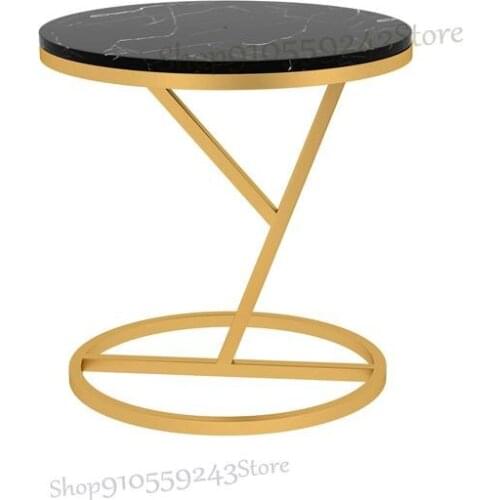 Nordic Sofa Marble Side A Few Corners Light Luxury Modern Small Coffee Table Tea Table Rock Slate Corner Cabinet Iron Bedside Ta
