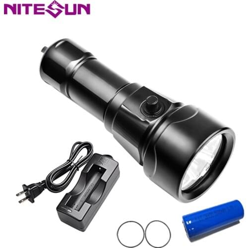 Diving Light NITESUN ND51 4*CREE XML2 LEDS max 2500LM Waterproof Flashlight for Underwater search and rescue